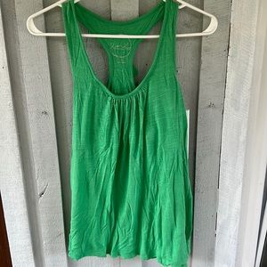 INC racer-back tank top with ruffle detail